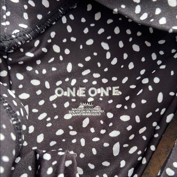 One One Black and White Polka Dot Bikini Bottom Small - Picture 2 of 7